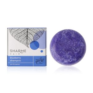 Натуральный твердый шампунь Sharme Hair Blueberry с ароматом черники для блондинок, 50 г.